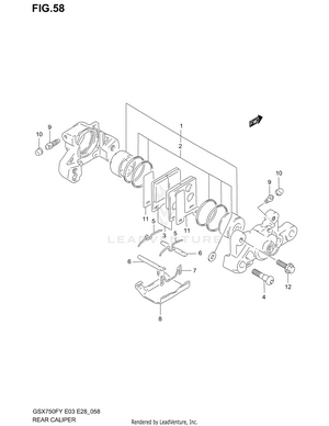 Rear Caliper Schematic