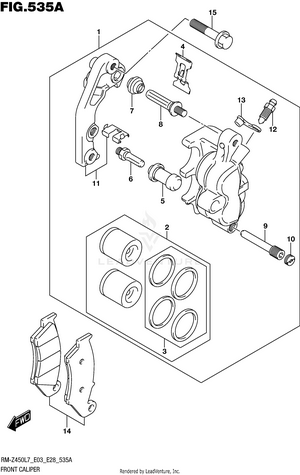 Front Caliper Schematic