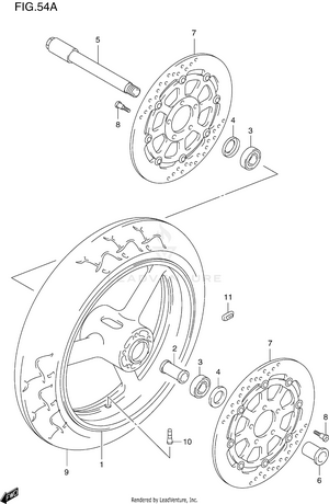 Front Wheel (model Y) Schematic