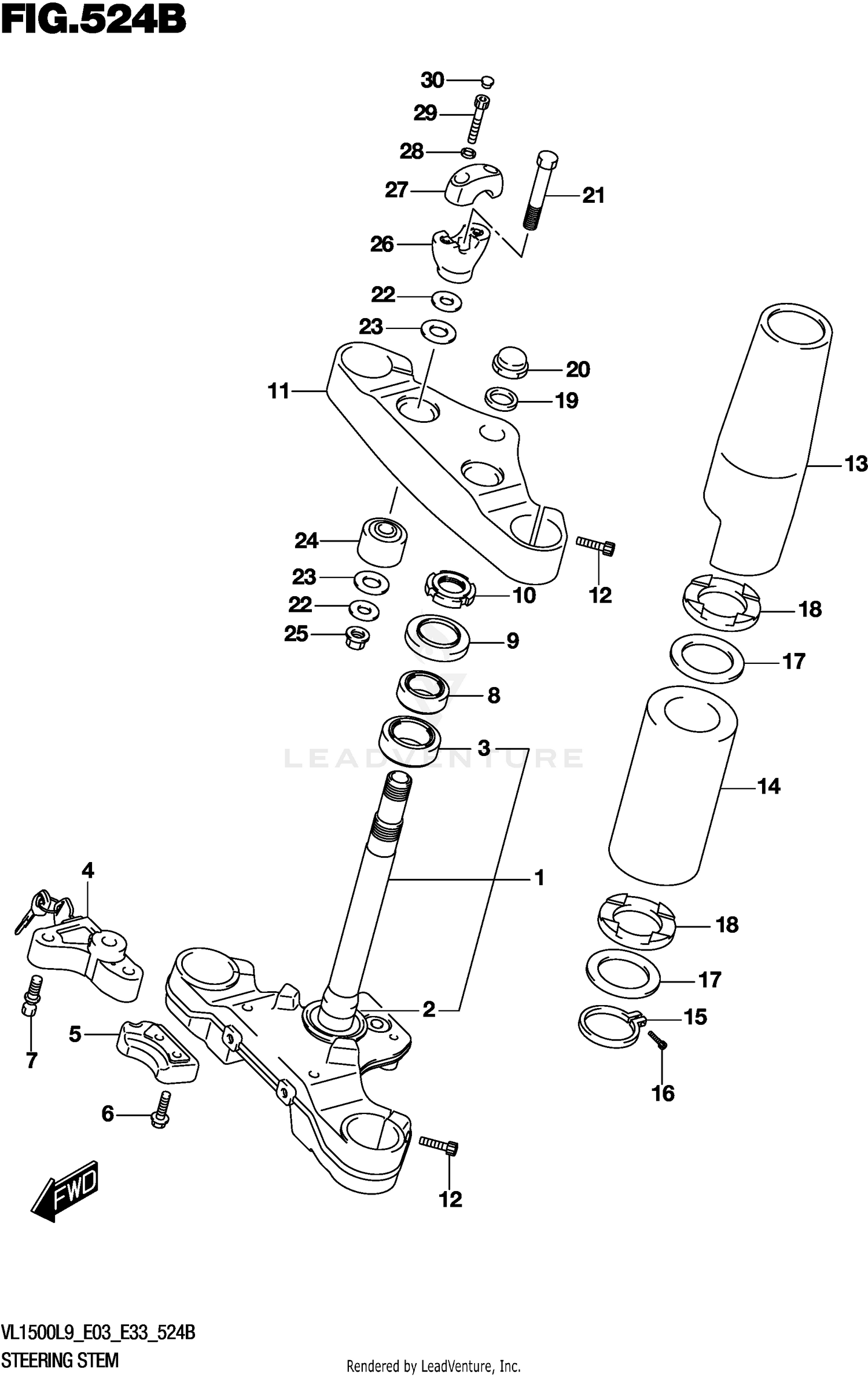 STEERING STEM (VL1500BL9 E33)