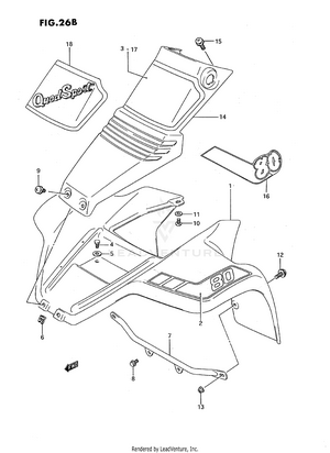 Front Fender (model M/n/p/r) Schematic
