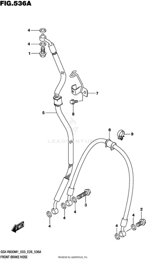 Front Brake Hose Schematic