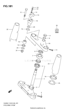 Steering Stem (vl800t E28) Schematic