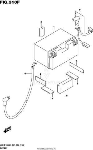Battery (gsx-r1000rzl8 E03) Schematic