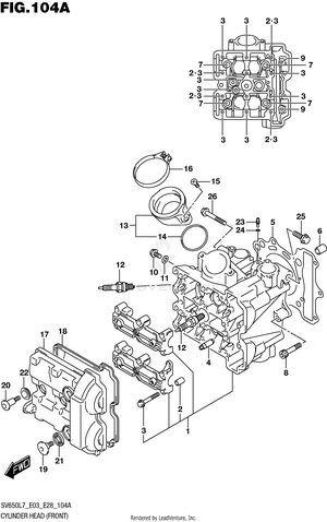 Cylinder Head (front) Schematic