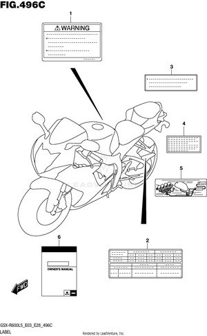 Label (gsx-r600l5 E33) Schematic