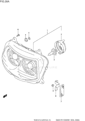 Headlamp (model S/t/v/w) Schematic