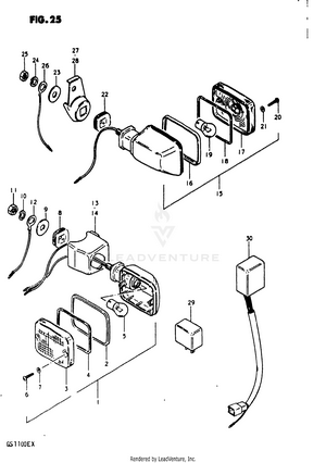 Turn Signal Lamp (gs1100ex) Schematic