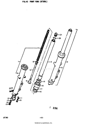 Front Fork (gt380l) Schematic