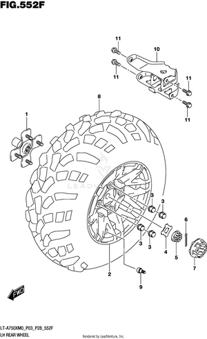 Lh Rear Wheel (lt-a750xpm0 P33) Schematic