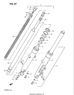 Front Fork (model F) Schematic