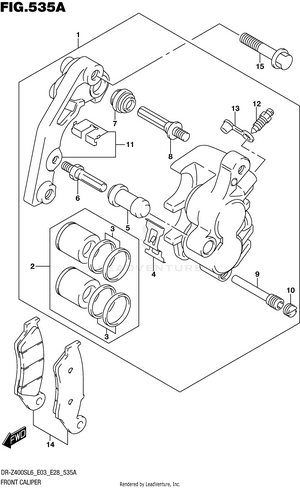 Front Caliper Schematic