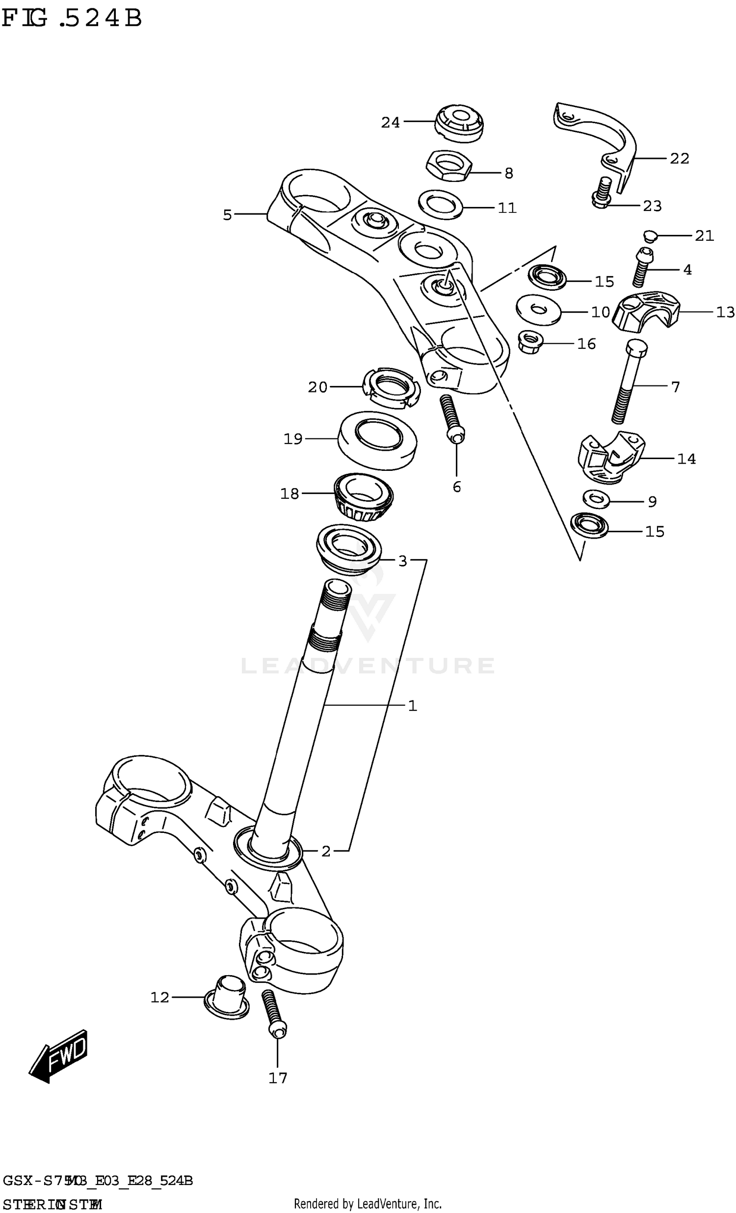 STEERING STEM (GSX-S750Z,GSX-S750ZA)