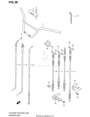 Handlebar - Cable (model X/y) Schematic