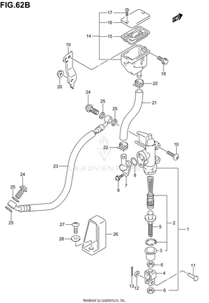 Rear Master Cylinder (sv1000sk5) Schematic