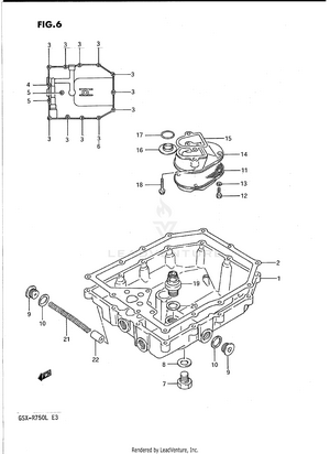Oil Pan (model J/k) Schematic