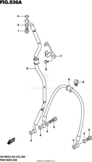 Front Brake Hose Schematic