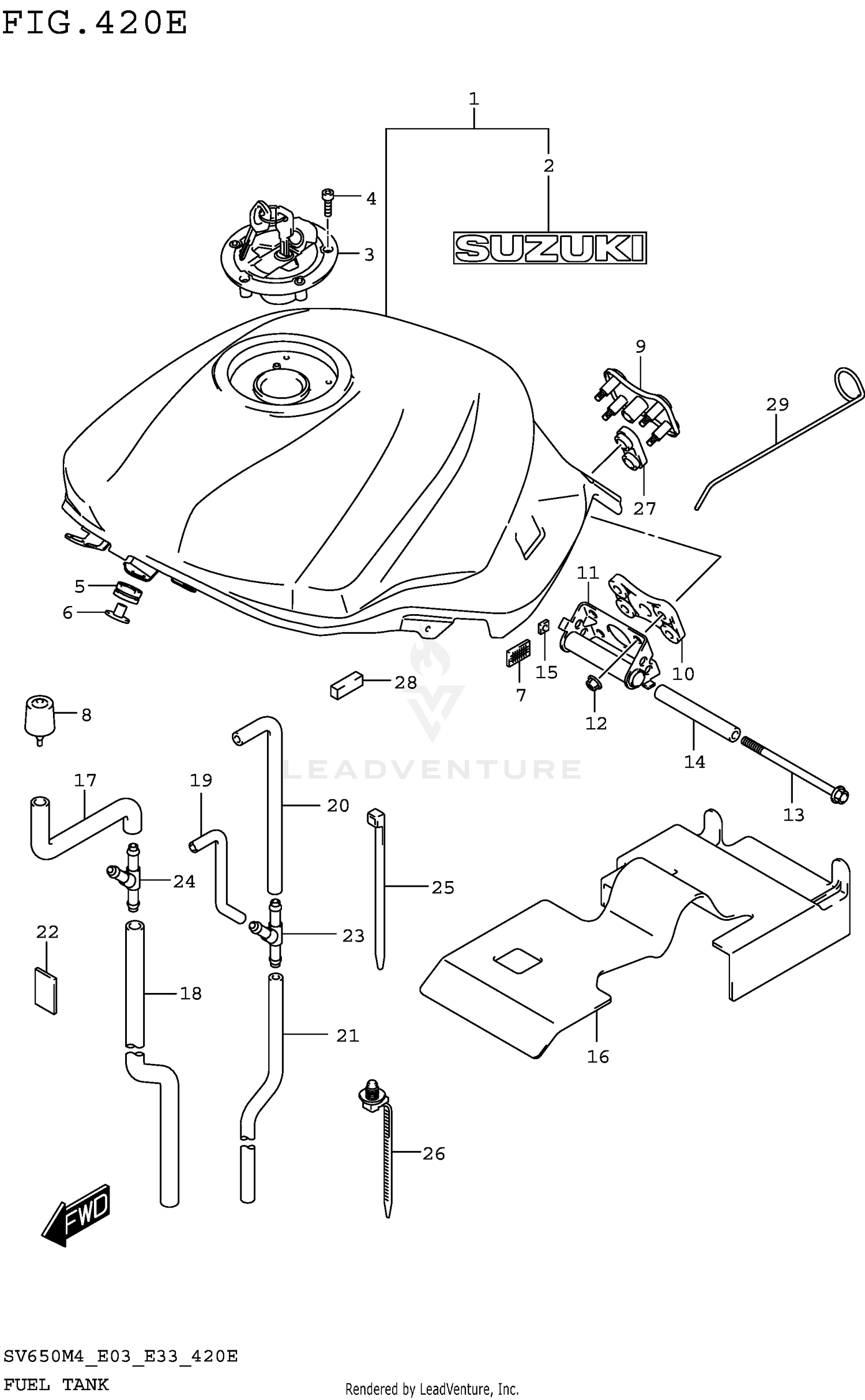 FUEL TANK (SV650XAM4 E28)