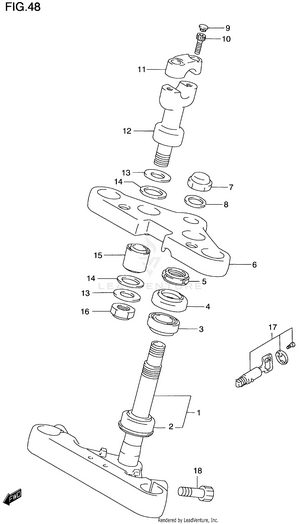 Steering Stem (model W/x) Schematic