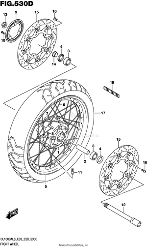 Front Wheel (dl1000xal8 E03) Schematic