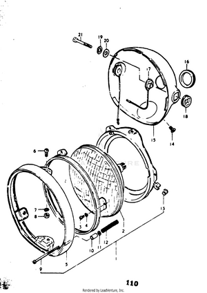 Headlamp [ Up To F.no.37422 (gt750k) ] Schematic
