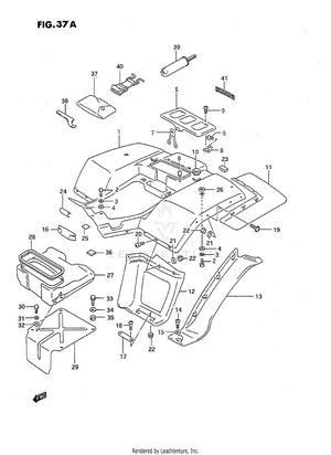 Rear Fender (model M/n/p/r/s/t) Schematic