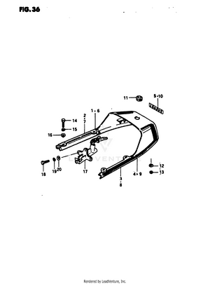 Seat Tail Cover (gs1100et) Schematic