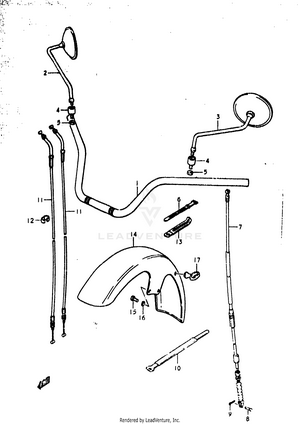 Handlebar - Front Fender Schematic