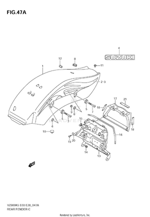 Rear Fender (vz800zk7) Schematic