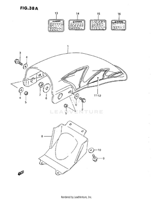 Rear Fender (n/p/r) Schematic
