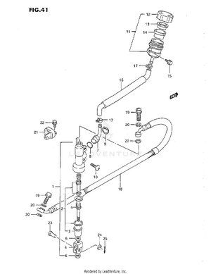 Rear Master Cylinder (l) Schematic