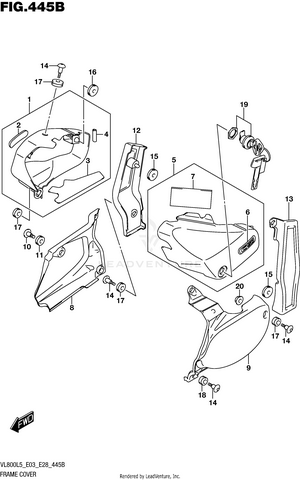 Frame Cover (vl800l5 E33) Schematic