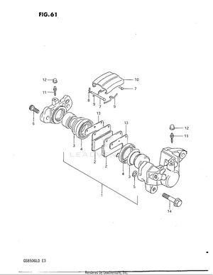 Rear Calipers Schematic