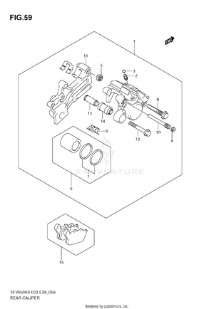 Rear Caliper Schematic