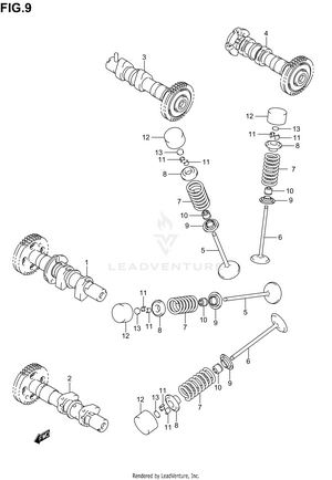 Camshaft/valve Schematic
