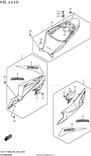 Frame Cover (gsx-r750z) Schematic