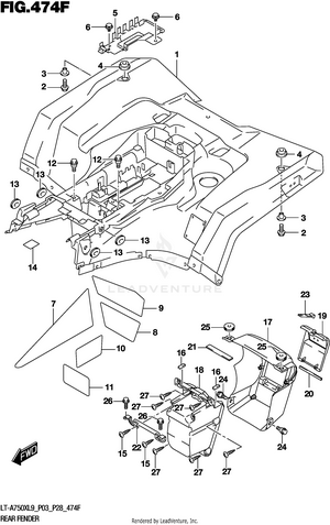 Rear Fender (lt-a750xpl9 P33) Schematic