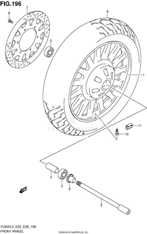 Front Wheel (vl800cl3 E33) Schematic