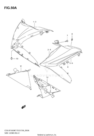 Side Cowling (model K8) Schematic