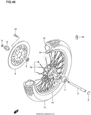 Front Wheel (model W/x) Schematic