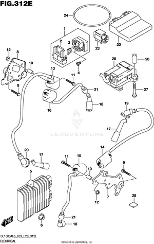 Electrical (dl1000xal8 E28) Schematic