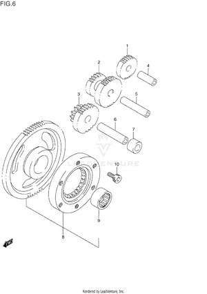 Starter Clutch (model R/s/t) Schematic