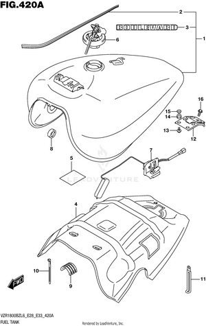 Fuel Tank (vzr1800bzl6 E28) Schematic