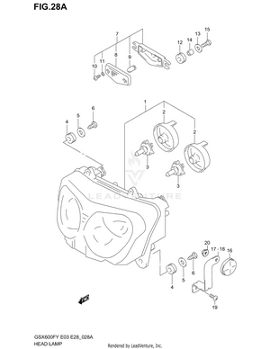 Headlamp (model K3) Schematic