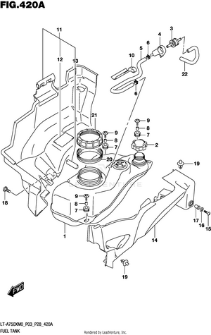 Fuel Tank (lt-a750xm0 P03) Schematic