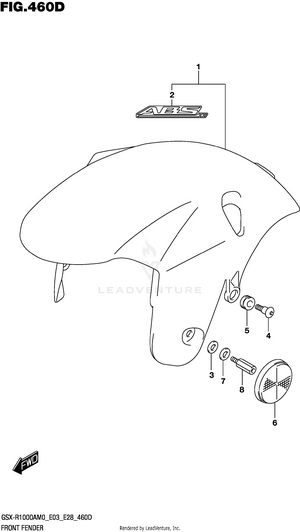 Front Fender (gsx-r1000a) Schematic