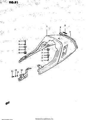 Seat Tail Cover (gs1100esd) Schematic