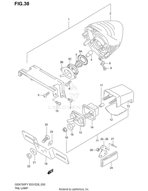 Tail Lamp (model W/x/y/k1/k2) Schematic