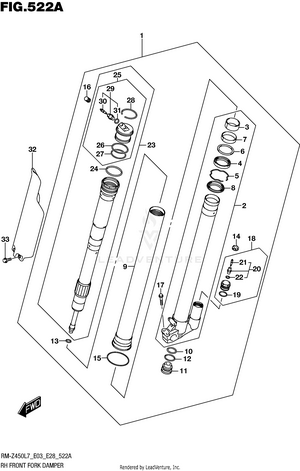 Rh Front Fork Damper Schematic