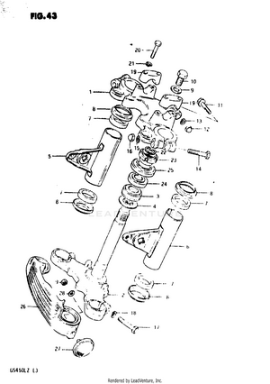 Steering Stem (model Z) Schematic